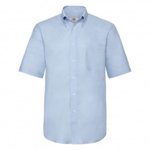Koszula męska z krótkim rękawem Oxford Fruit of the Loom Oxford Blue S