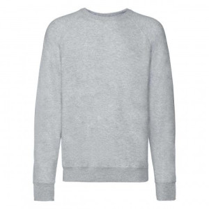 Bluza męska Lightweight Raglan Sweat Fruit of the Loom Heather Grey S