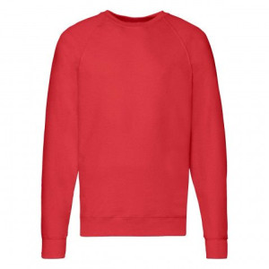 Bluza męska Lightweight Raglan Sweat Fruit of the Loom Czerwony XXL