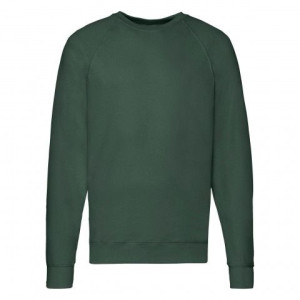 Bluza męska Lightweight Raglan Sweat Fruit of the Loom Butelkowy zielony L