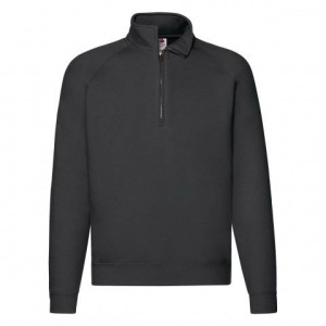 Bluza męska Zip Neck Premium Fruit of the Loom Czarny XXL