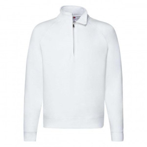 Bluza męska Zip Neck Premium Fruit of the Loom Biały XXL