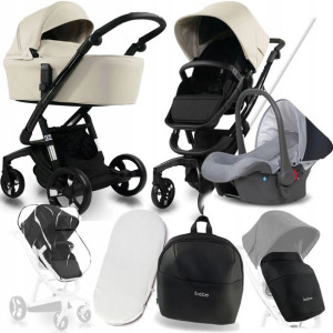 Wózek I-stop 3w1 Ibebe Eco Is19 I Fotelik 0-13 Kg