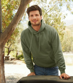 Bluza męska z kapturem Hooded Sweat Fruit of the Loom Czarny 5XL