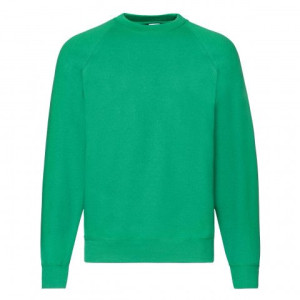 Bluza męska Raglan Sweat Fruit of the Loom Zielony M