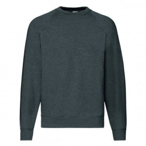 Bluza męska Raglan Sweat Fruit of the Loom Dark Heather Grey M