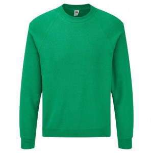 Bluza męska Raglan Sweat Fruit of the Loom Retro Heather Green XXL