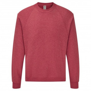 Bluza męska Raglan Sweat Fruit of the Loom Vintage Heather Red S