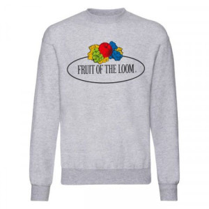 Bluza męska Vintage z dużym logiem Fruit of the Loom Heather Grey XL