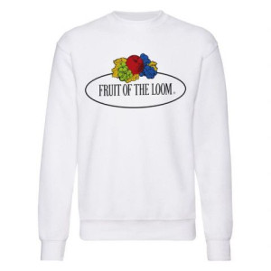 Bluza męska Vintage z dużym logiem Fruit of the Loom Biały XL