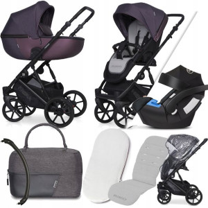 Wózek Riko 3w1 Nesa 03 Plum I Cybex Aton 5