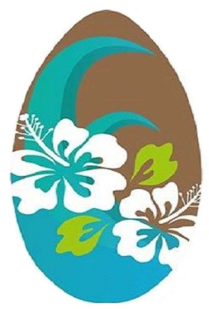 Deska do surfowania Skimboard 96cm drewniana w kwiaty