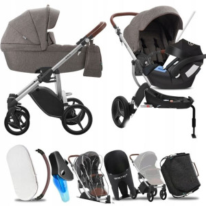 Wózek 4w1 Bebetto Luca 11 Sz I Cybex Aton 5 + Baza