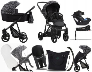 Wózek 4w1 Bebetto Nitello 09 I Cybex Aton 5 + Baza