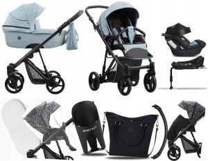 Wózek 4w1 Bebetto Nitello 06 I Cybex Aton 5 + Baza