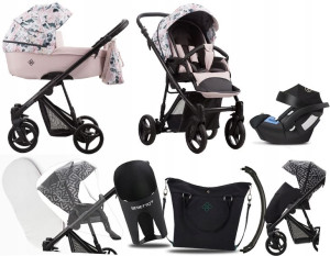 Wózek 3w1 Bebetto Nitello 13 Cz I + Cybex Aton 5