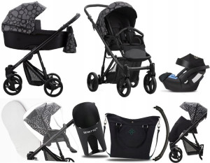 Wózek 3w1 Bebetto Nitello 09 Cz I + Cybex Aton 5