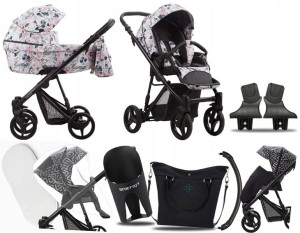 Wózek 2w1 Bebetto Nitello 12 Cz I + Adaptery Cybex