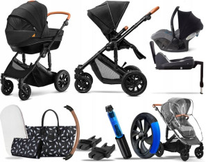 Kinderkraft 4w1 Prime 02 I Fotelik Pixel + Baza Iq