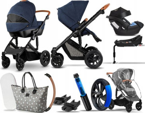 Wózek Kinderkraft 4w1 Prime 03 I Cybex Aton Baza