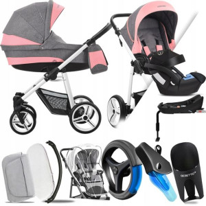 Bebetto 4w1 Vulcano V07 B/cz | + Cybex Aton 5 Baza