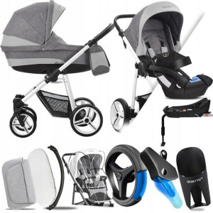 Bebetto 4w1 Vulcano V03 B/cz | + Cybex Aton 5 Baza