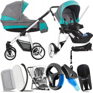 Bebetto 4w1 Vulcano V02 B/cz | + Cybex Aton 5 Baza