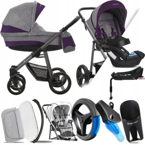 Bebetto 4w1 Vulcano V08 Gr | + Cybex Aton 5 Baza