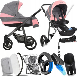 Bebetto 4w1 Vulcano V07 Gr | + Cybex Aton 5 Baza
