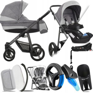 Bebetto 4w1 Vulcano V03 Gr | + Cybex Aton 5 Baza