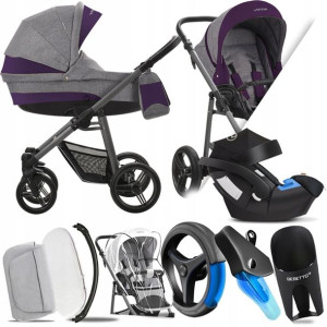 Bebetto 3w1 Vulcano V08 Gr |+ Fotelik Cybex Aton 5