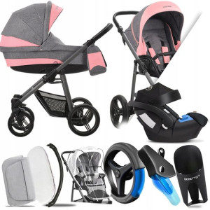 Bebetto 3w1 Vulcano V07 Gr |+ Fotelik Cybex Aton 5