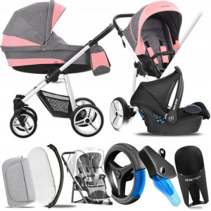 Bebetto 3w1 Vulcano V07 B/cz|+ Maxi-cosi Cabriofix