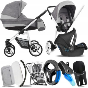 Bebetto 3w1 Vulcano V03 B/cz|+ Maxi-cosi Cabriofix