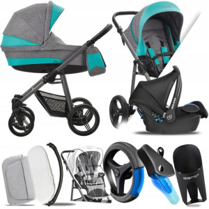 Bebetto 3w1 Vulcano V02 Gr | + Maxi-cosi Cabriofix
