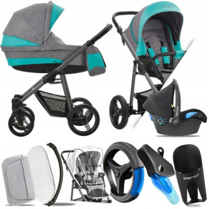 Wózek 3w1 Bebetto Vulcano V02 Gr |+ Maxi-cosi Citi