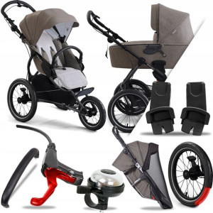 Wózek X-lander 2w1 X-run Evening Grey |+ Adaptery