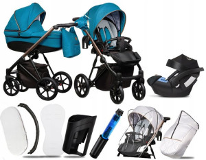 Wózek 3w1 Paradise Baby Fx 05|+ Fotelik Cybex Aton
