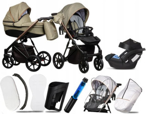 Wózek 3w1 Paradise Baby Fx 04|+ Fotelik Cybex Aton
