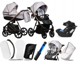 Wózek 3w1 Paradise Baby Fx 01|+ Fotelik Cybex Aton
