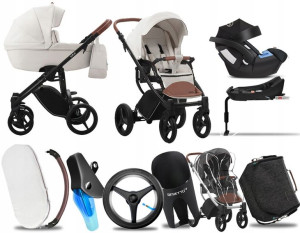 Wózek 4w1 Bebetto Luca Pro 01 |+ Cybex Aton 5