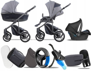 Bebetto 3w1 New 2020 Bresso Grey 24 | + Cabriofix
