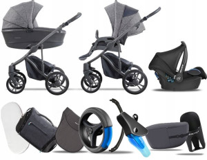 Bebetto 3w1 New 2020 Bresso Grey 23 | + Cabriofix
