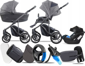 Bebetto 3w1 New 2020 Bresso | Cybex Aton 5+ Pakiet