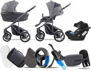 Bebetto 3w1 New 2020 Bresso Grey 23 | Fotelik Aton