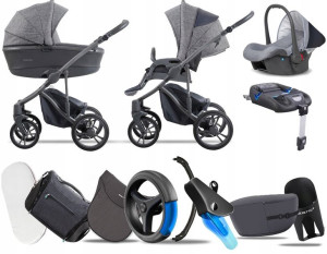 Bebetto 4w1 New 2020 Bresso Grey 23 | + Carlo Baza