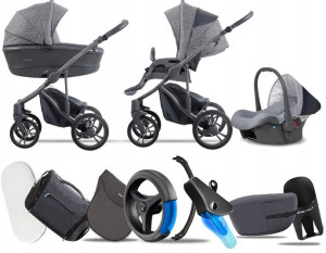 Bebetto 3w1 New 2020 Bresso Grey 23 |fotelik Carlo