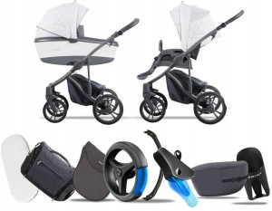 Bebetto 2w1 New 2020 Bresso Grey 22 |+ Akcesoria