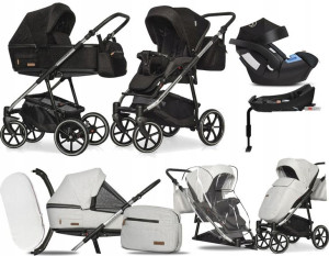 Wózek 4w1 Riko Swift Premium 13| Cybex Aton 5 Baza