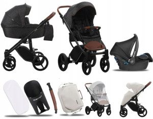 Wózek 3w1 Bebetto Luca 01 Cza|+maxi Cosi Cabriofix